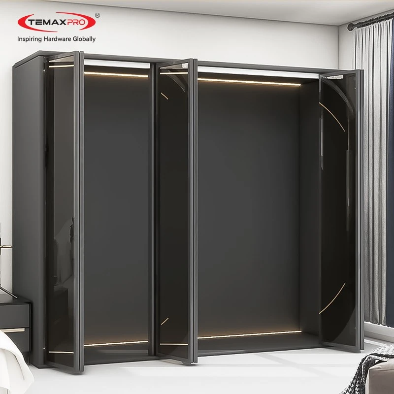Temax Aluminum Frame Sliding Folding Closet Doors TM037L factory
